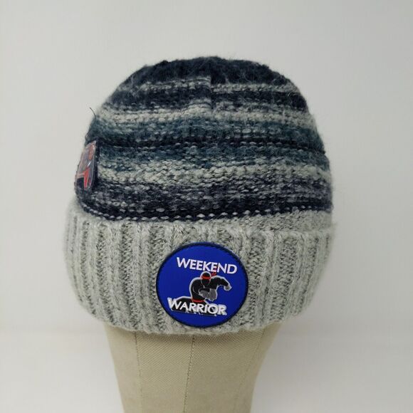 Place Weekend Warrior Beanie Hat Size L/XL 8+ Youth Boys Knit Cap Blue Gray - Picture 2 of 12